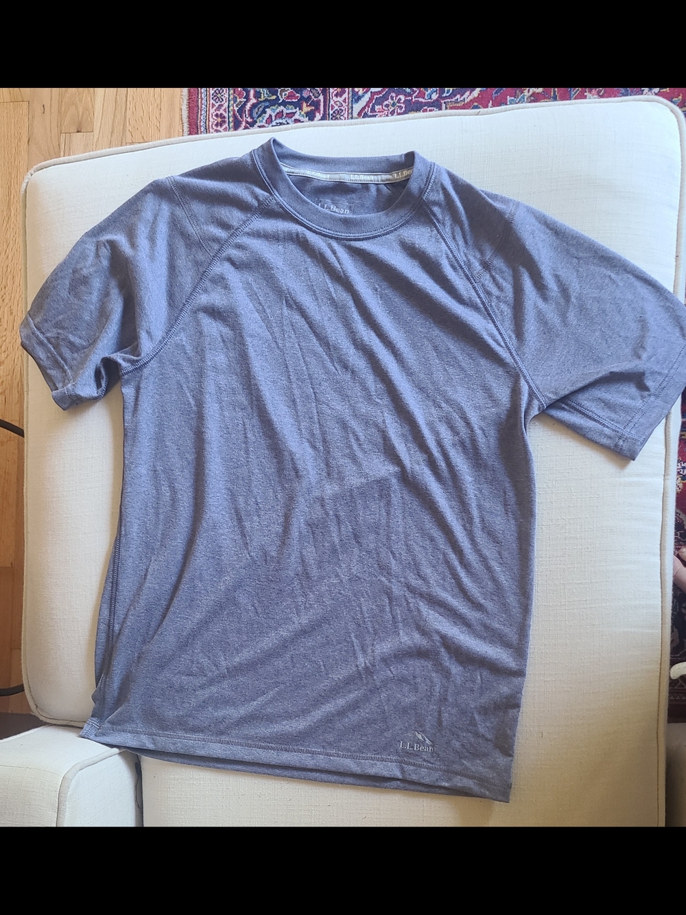 L.L. Bean Men's Short Sleeve Performance Tee in Heather Blue